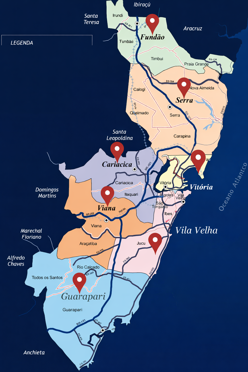 Mapa Grande Vitória ES